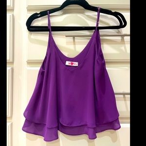 Purple tank top size S.